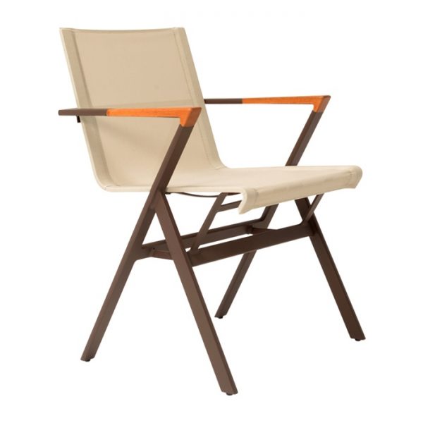 cadeira para area externa em aluminio e tela sling especiais
