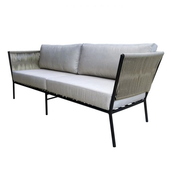 Sofa em aluminio e corda nautica para area externa e varanda gourmet Valinhos e Campinas