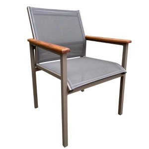 cadeira em aluminio e tela sling para area externa