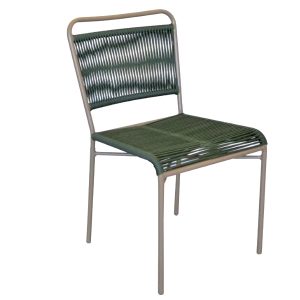 cadeira em aluminio e corda nautica para area externa