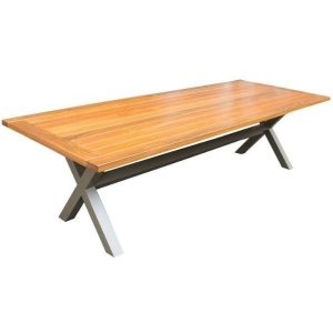 mesa retangular em madeira cumaru area externa
